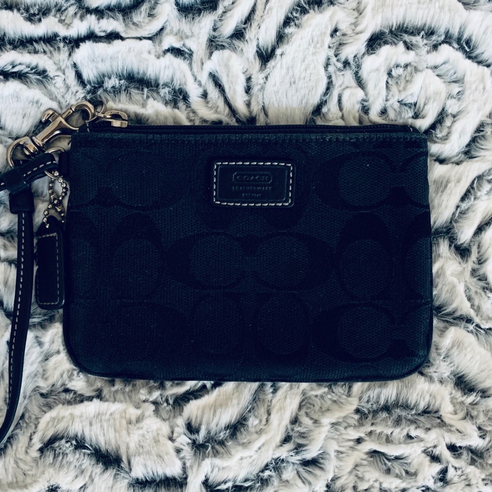 Vintage Coach Black Wristlet